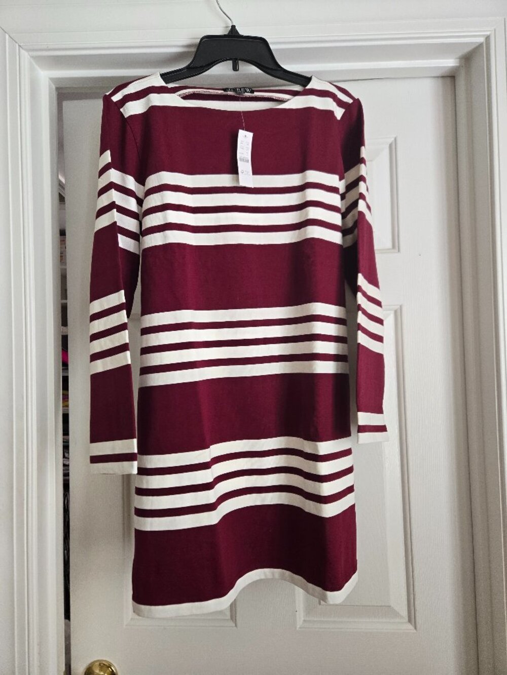 NWT J.Crew Long-sleeve mini dress in striped mariner cloth - Size M
